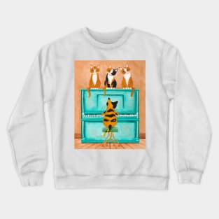 A Purrfect Piano Purrformance Crewneck Sweatshirt